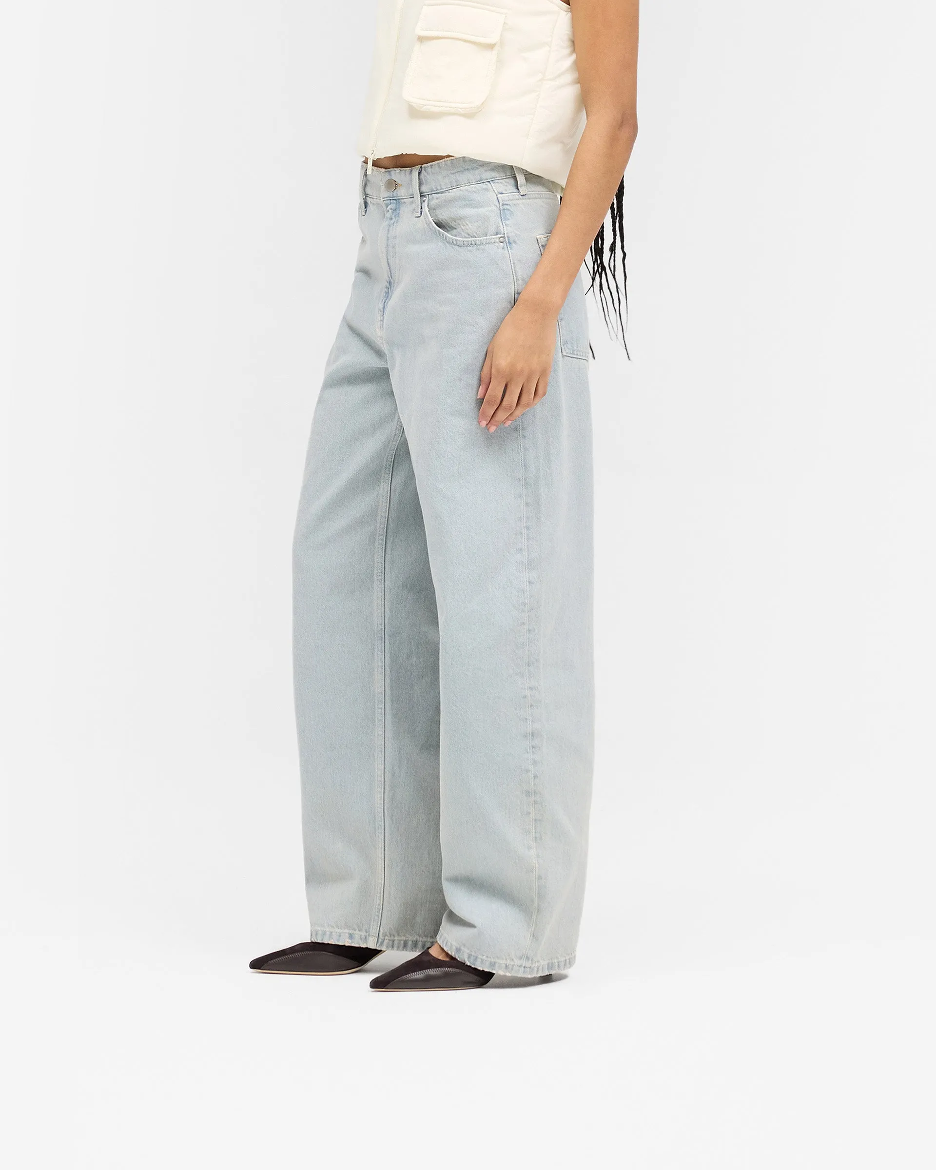Perfectly Fitted Balloon Leg Jean - Ash Blue