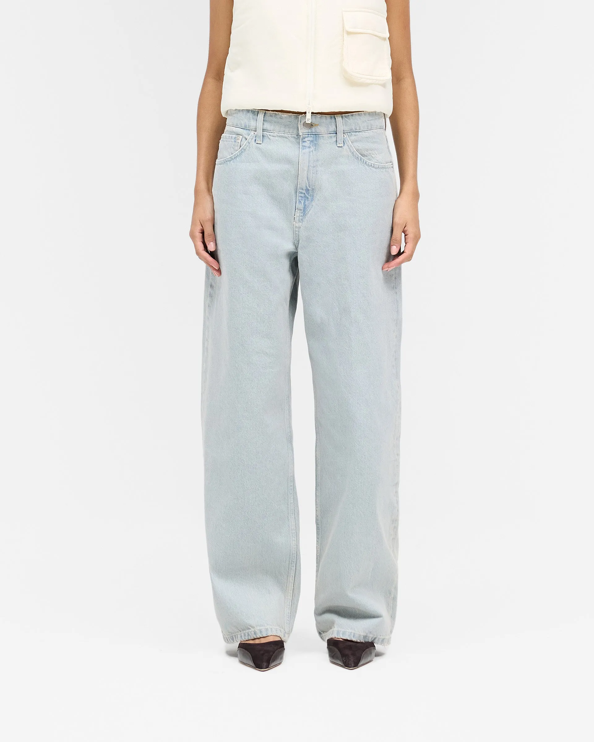 Fits Everyone Tailored Silhouette Balloon Leg Jean - Ash Blue