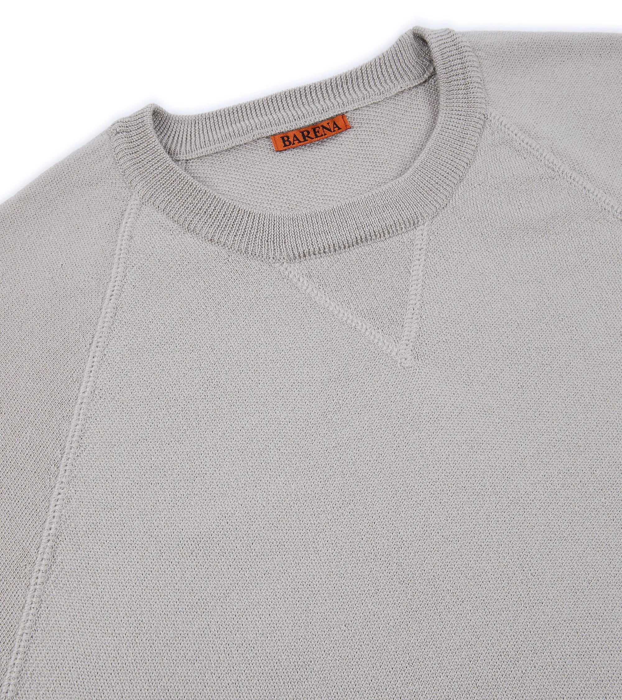 Summer Outerwear Barena Griego Basilio Merino Knit Sweatshirt: Grey