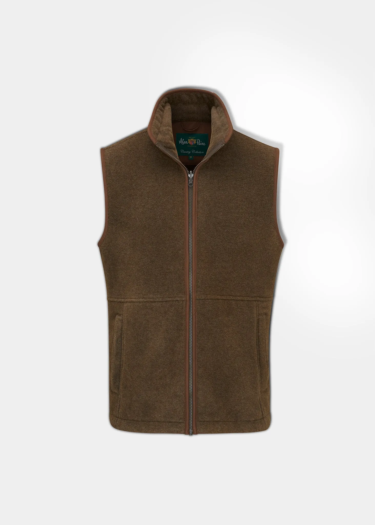 Aylsham Men's Fleece Gilet In Pecan - Regular Fit Daily Coverage