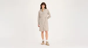 Comfortable Casual Midi Shirt Dress, Regular Fit