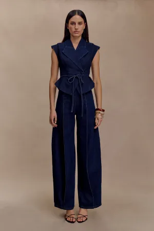 Beatrix High Rise Denim Jeans -  Indigo Blue Modern Minimalist Fashion Lover