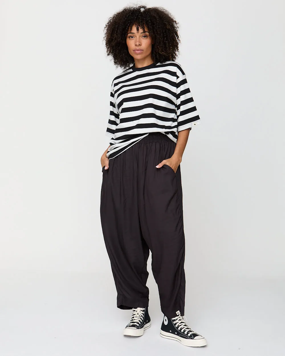 Abrasion Resistant Fabric Betty Black Drape Trousers