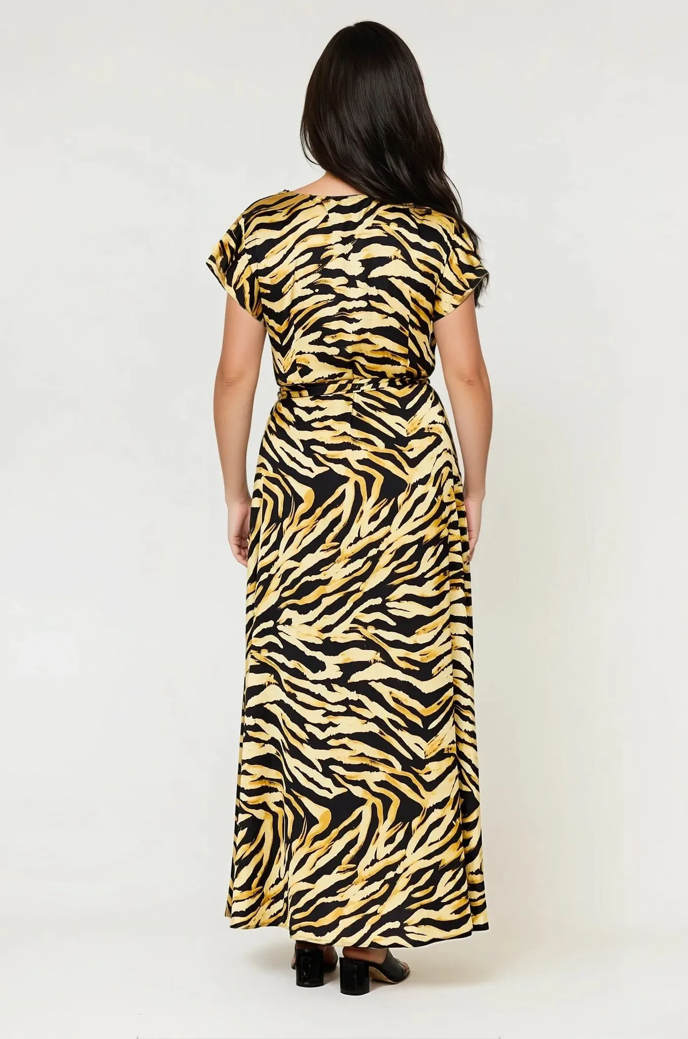 Feminine Tailoring Birkin Tiger Maxi Dress