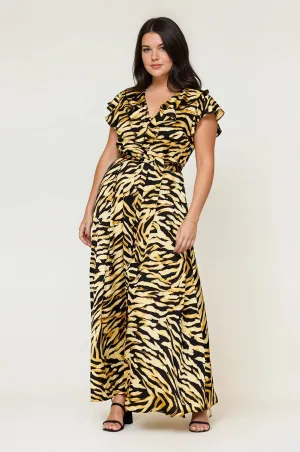 Sleek Appearance Live Soft Birkin Tiger Maxi Dress
