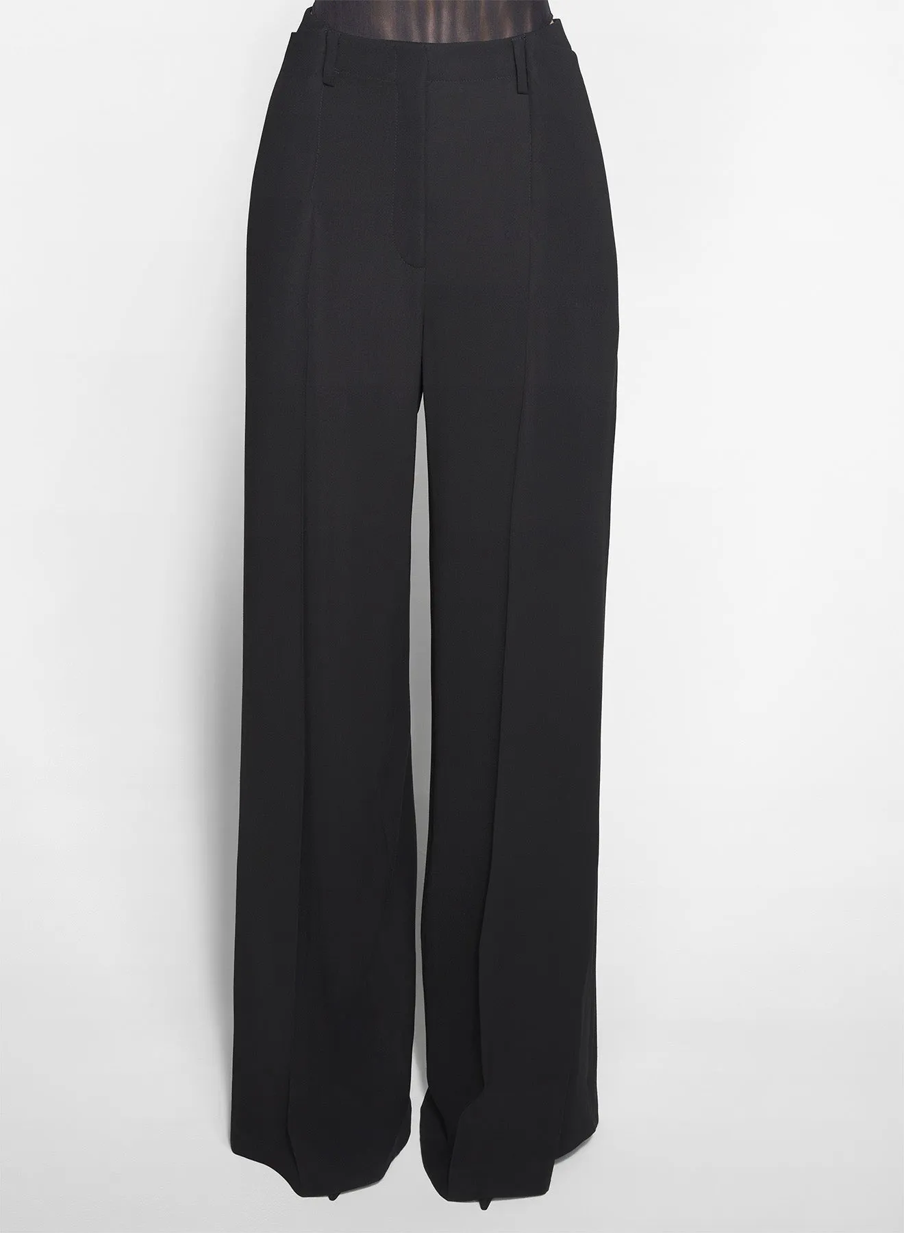 black asymmetric wide pants Simple Cut Low Profile