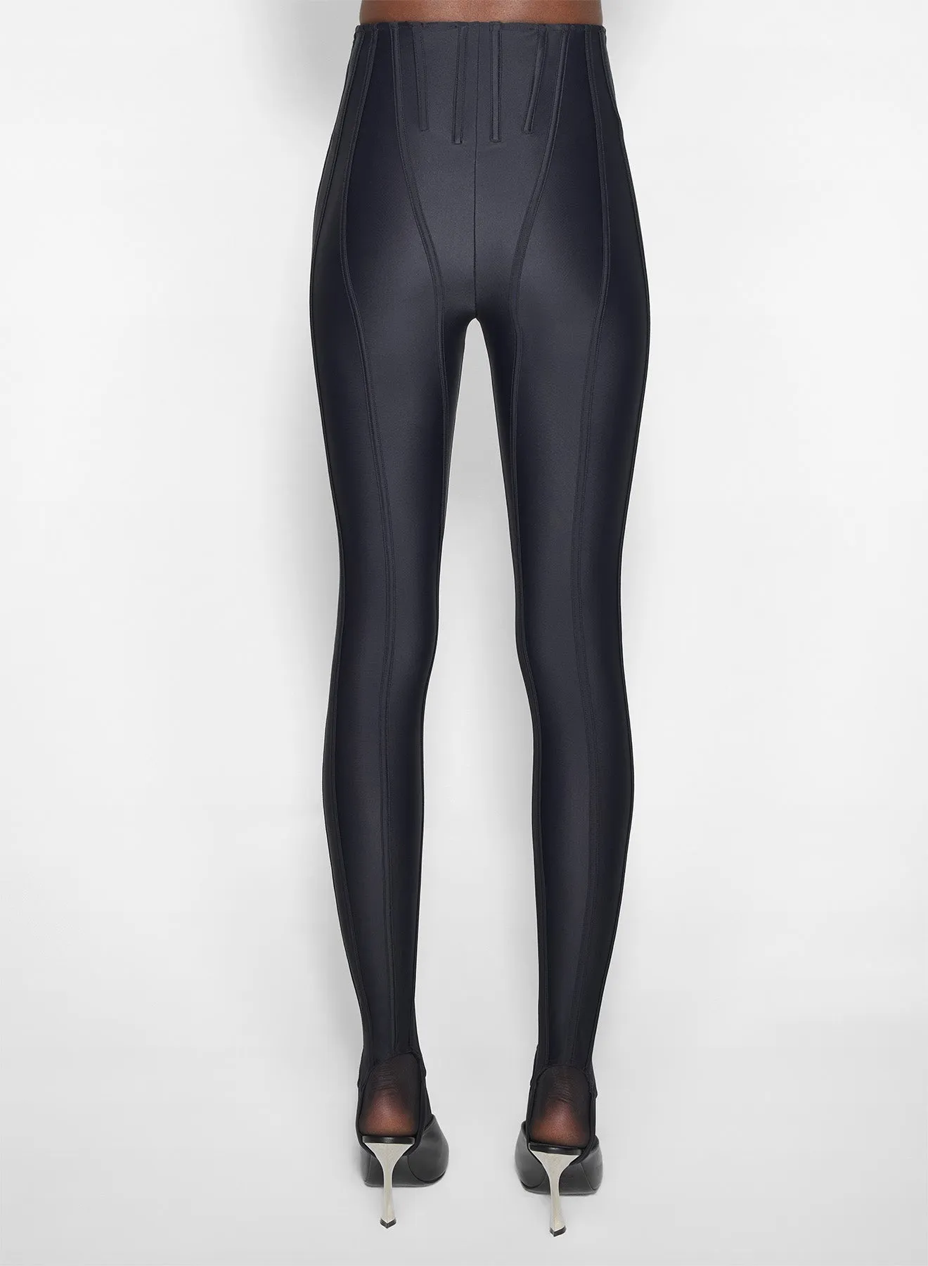 black corseted leggings Commuter Ready