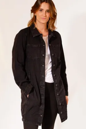 Black Denim Shirt Dress Flattering Fit for All