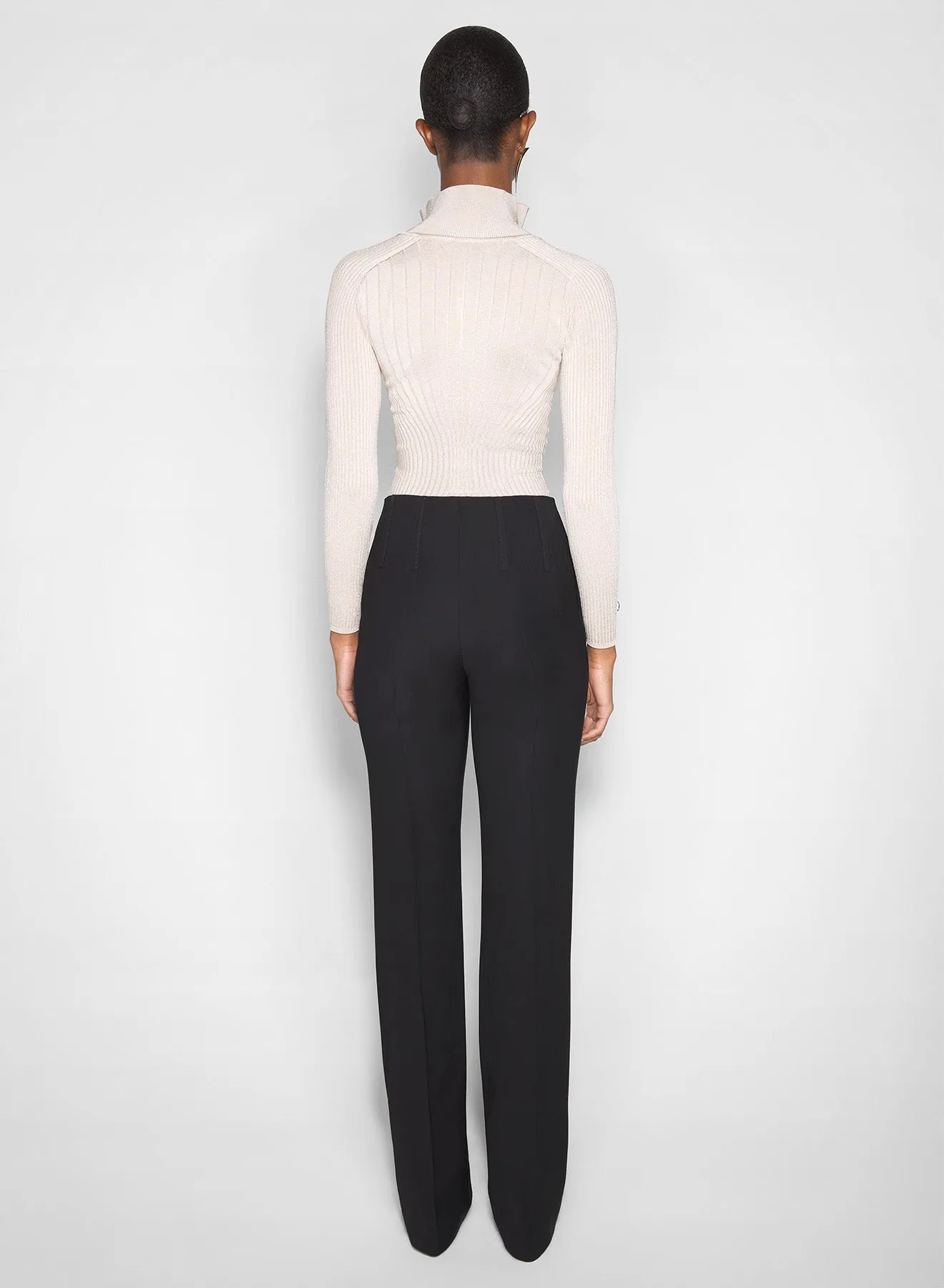 black straight boned pants Clean Lines All-Day Wear