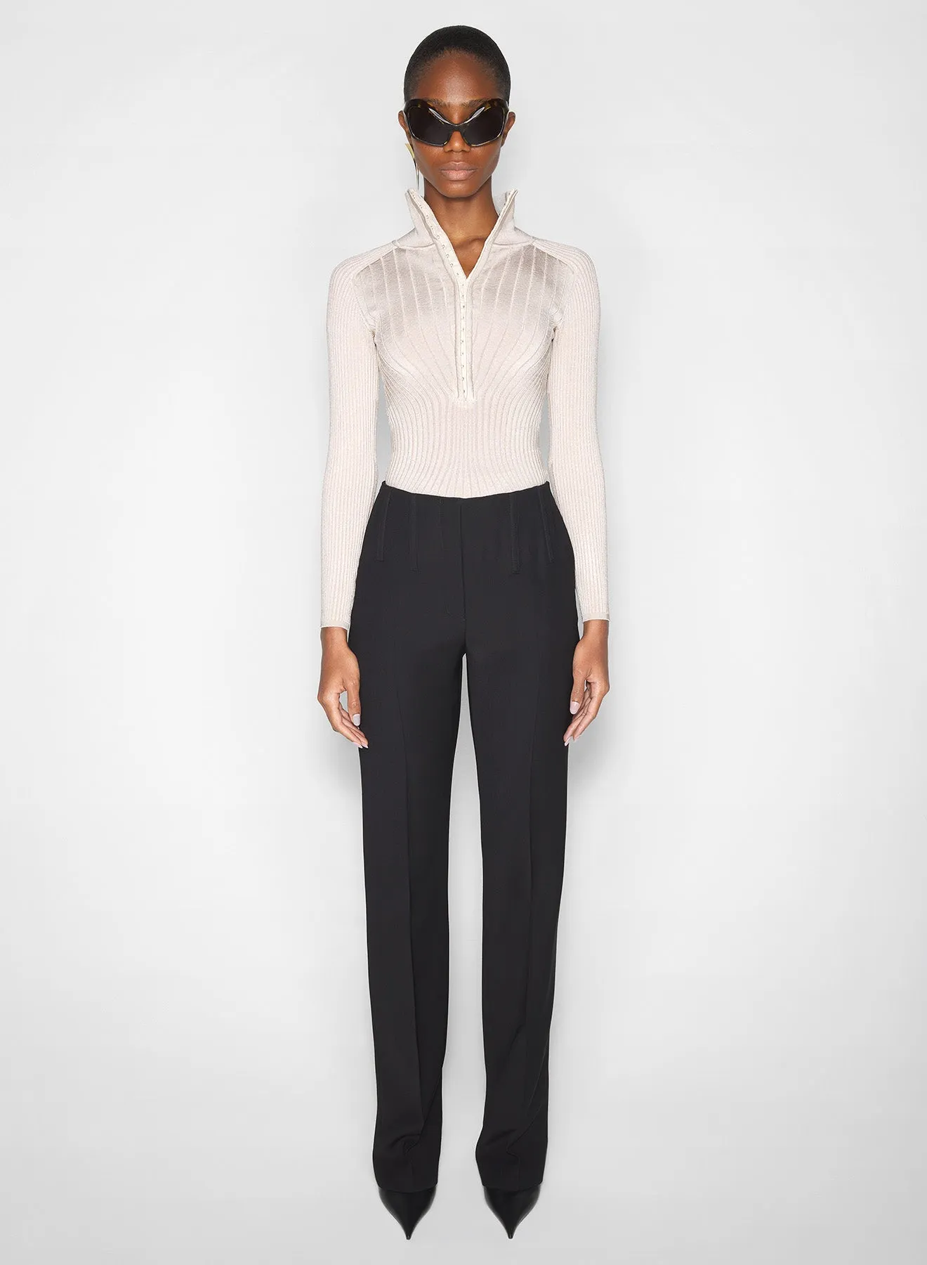 black straight boned pants Quick drying material Flexible Seam