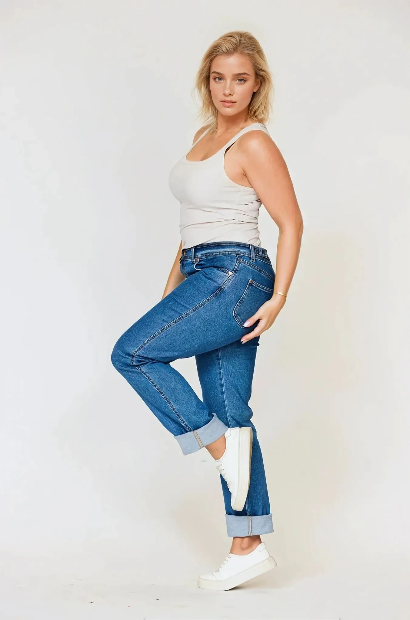 Blue Baby Boyfriend Jean Rainy Day Winter Warmth Autumn Days