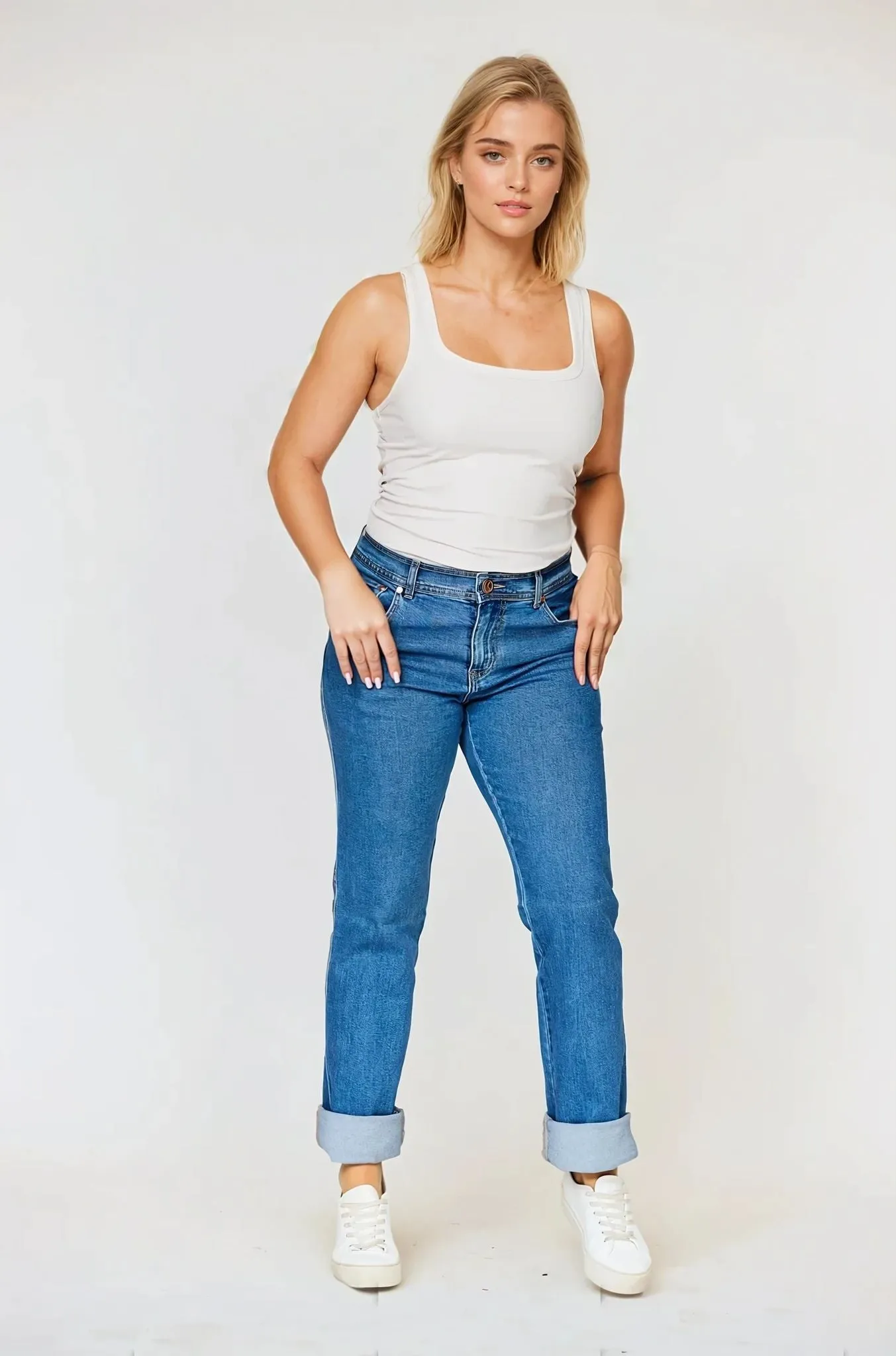 Blue Baby Boyfriend Jean Multi Layer Knee Reinforcement Night Out Neutral Textured