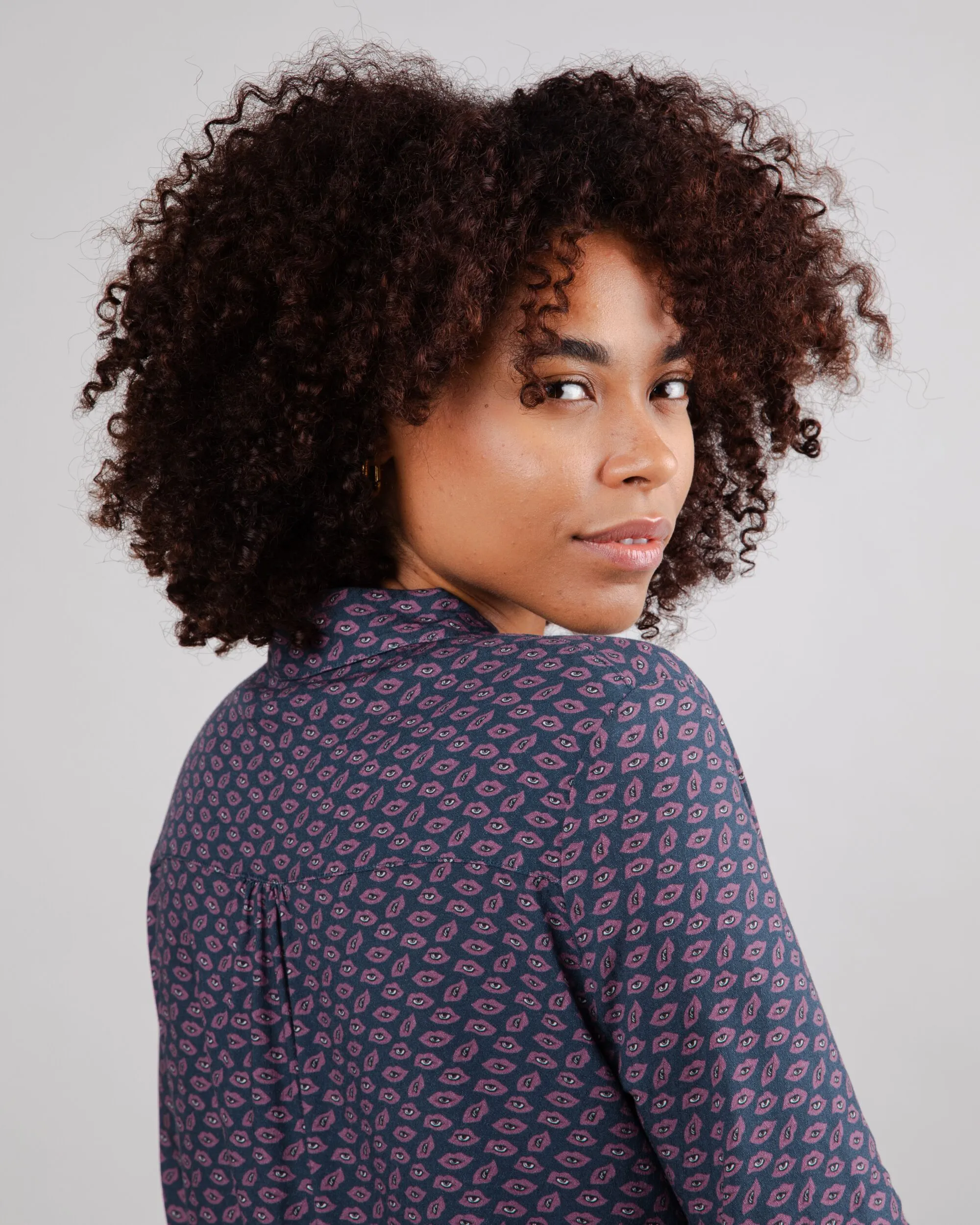 Casual Flex Fit Blusa Lips Prune