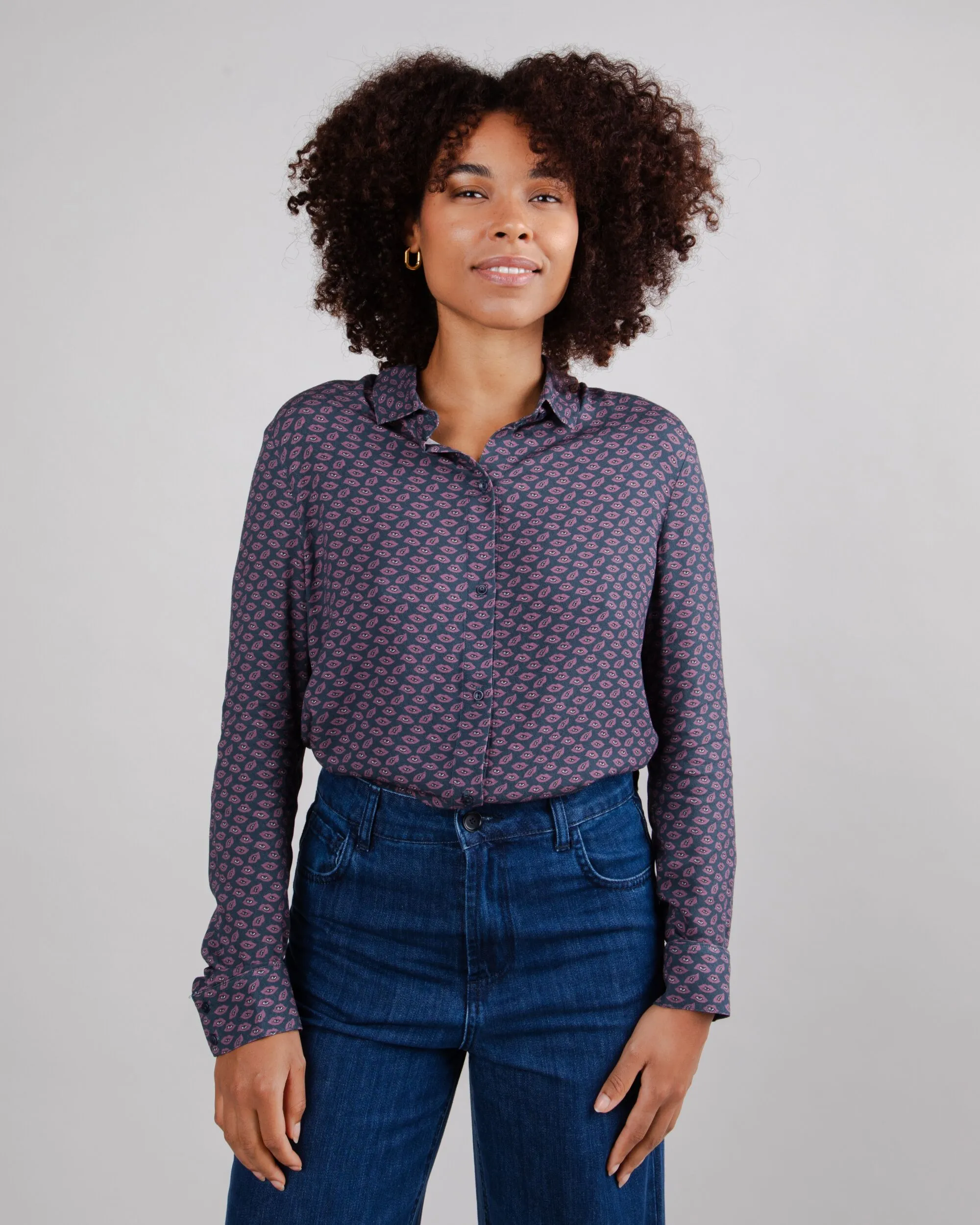 Blusa Lips Prune High-End Quality