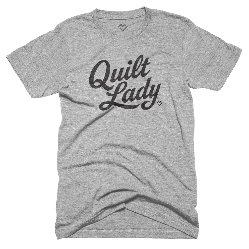 Quilt Lady - T-shirt (Heather Gray) Heather Texture Finish