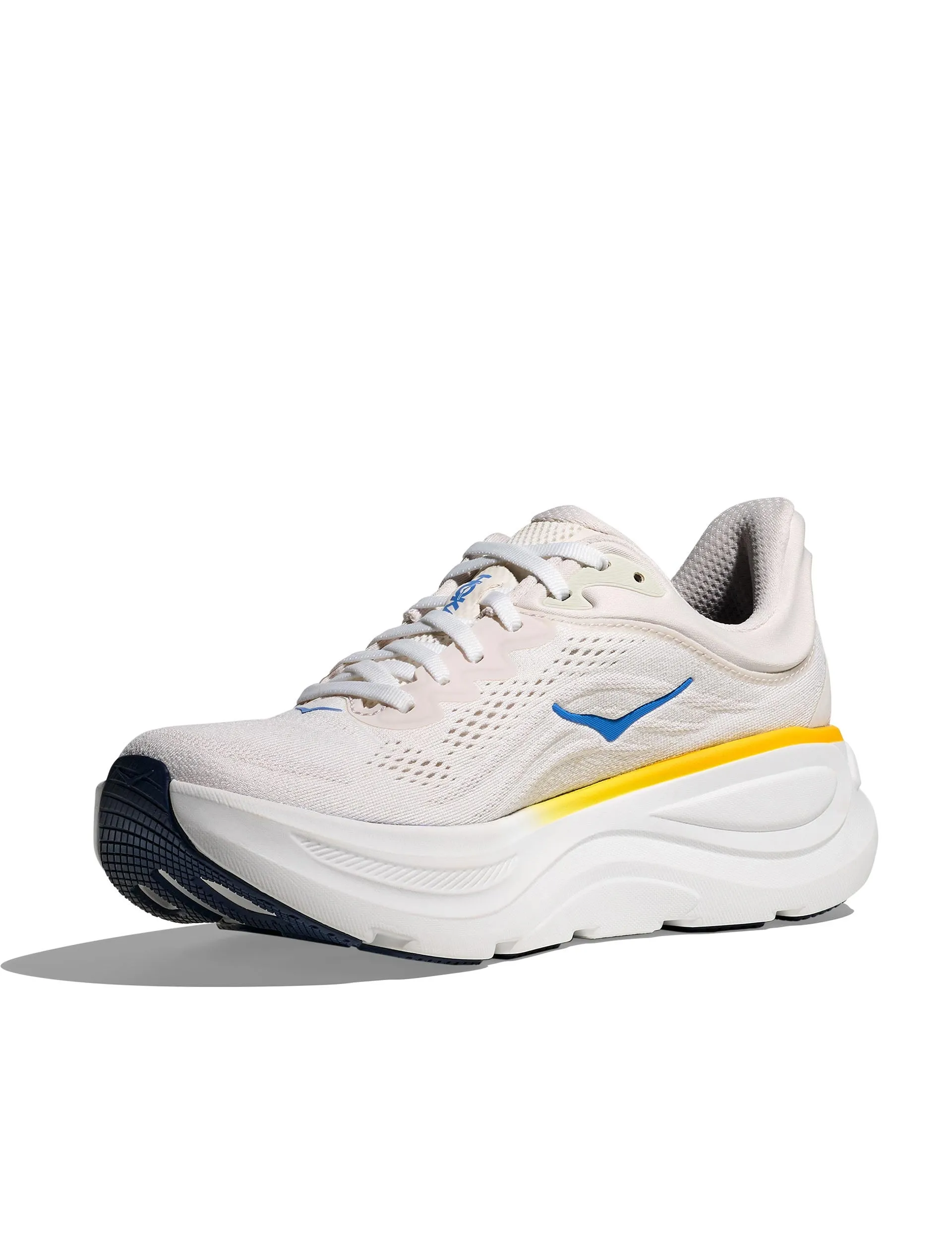 Bondi 9 - White/Grout Agile Fit running in multi - lane tracks shoes