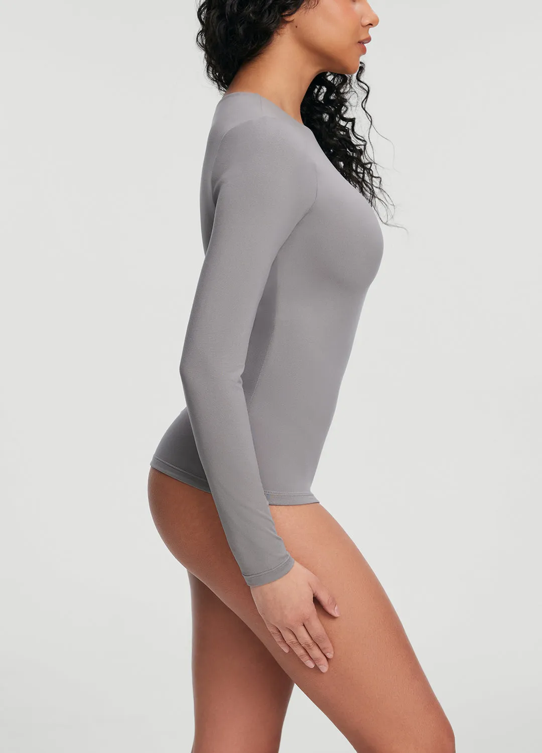 Crew Neck Long Sleeve Top polo neck