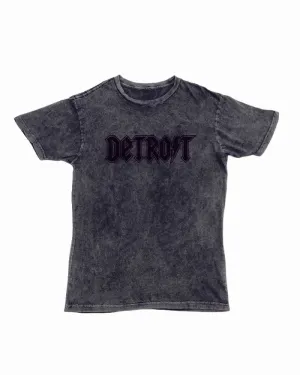 Ink Detroit Lightning Mineral Wash T-Shirt - Black SkinFriendlyFibers Stone Wash Process