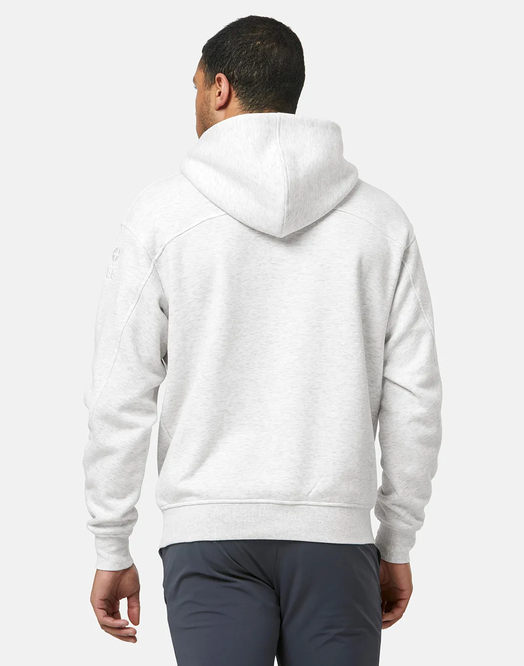 Sierra Drift Hoodie in White Marl Dark Shade