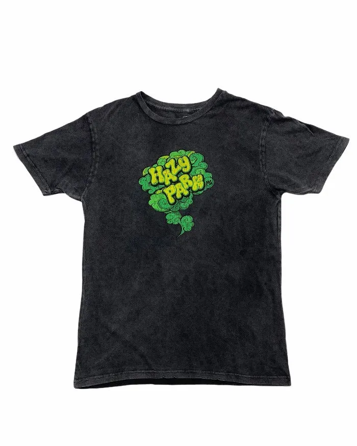 Ink Detroit Hazy Park Mineral Wash T-Shirt - Black Good stretch Minimalist Apparel