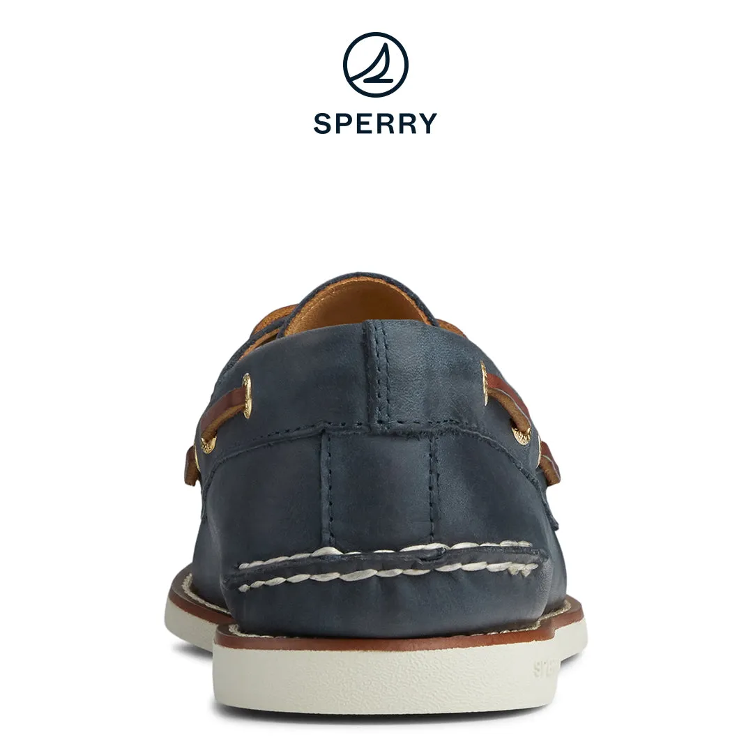 Stable Wood Step Men's Gold Cup Authentic Original Boat Shoe Navy (STS158030)