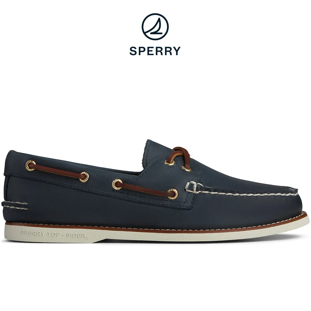 Travel Snap Feet Support Men's Gold Cup Authentic Original Boat Shoe Navy (STS158030)