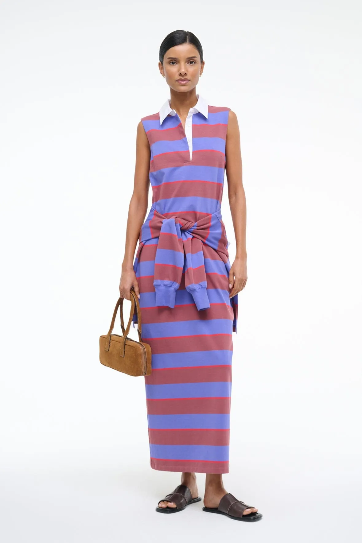 Calm Texture Vintage-Inspired JULIUS DRESS | ATLAS RUGBY STRIPE