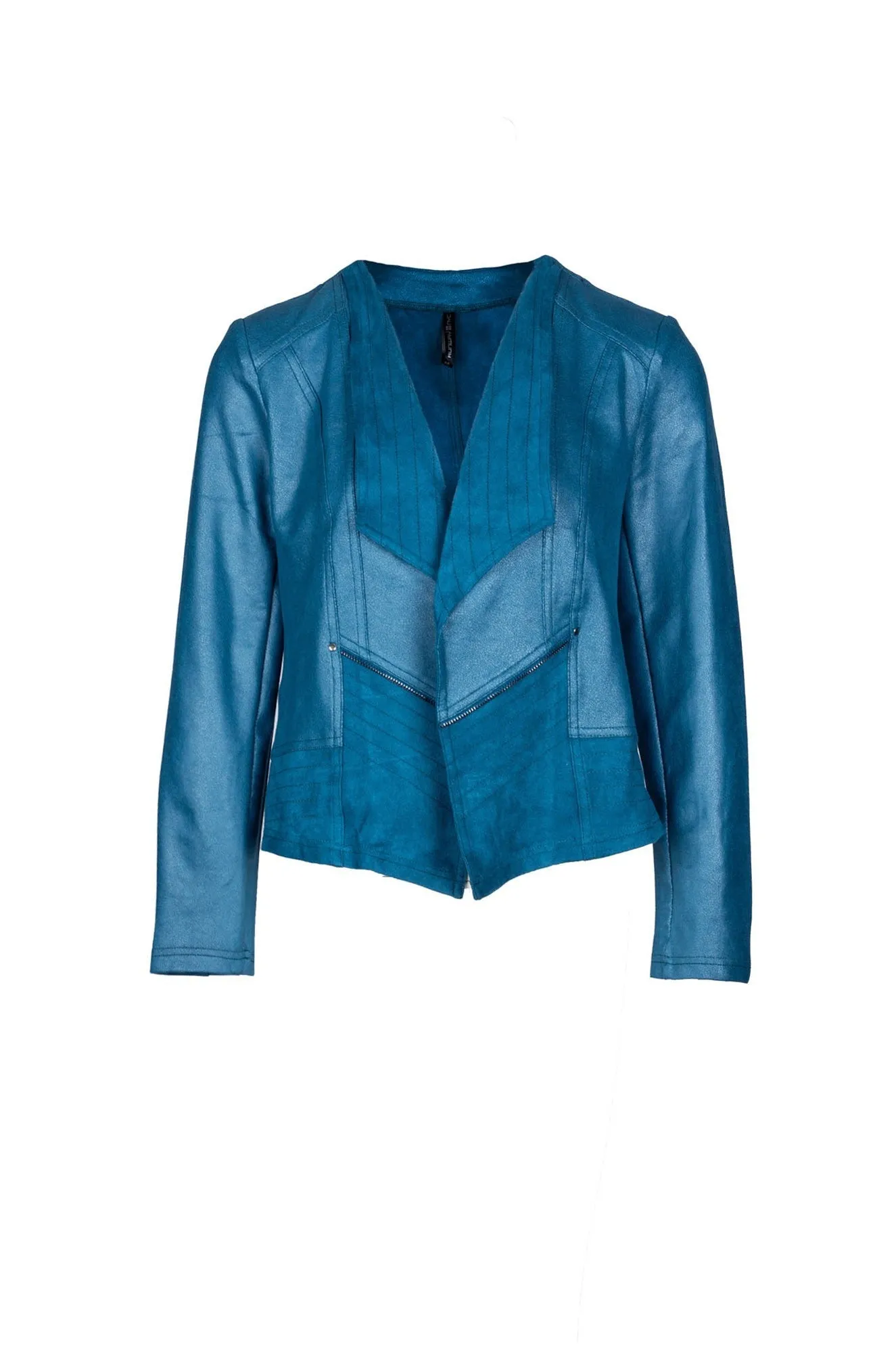 Leather Look Jacket | LAGOON | 4045B1 Go To Layer Chill Day Layer