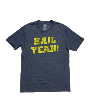 Breathable wear Ink Detroit Michigan HAIL YEAH! Tri Blend T-Shirt - Navy