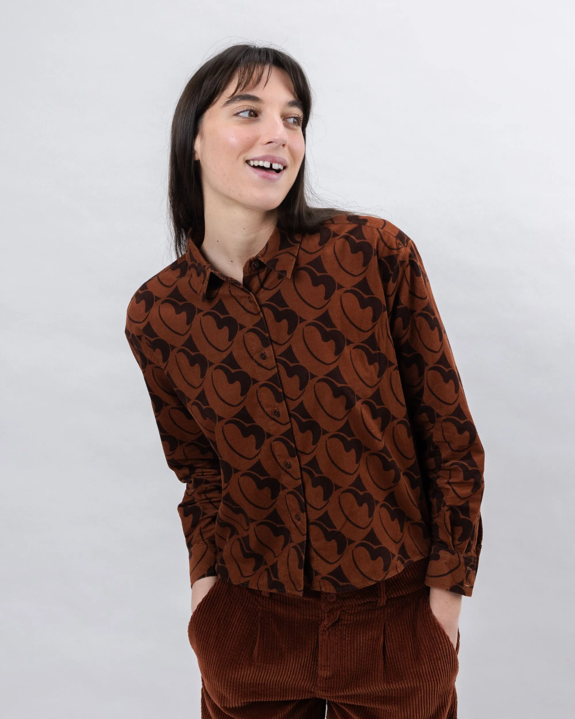 Fashionable Ease Bombon Babycord Boxy Blouse