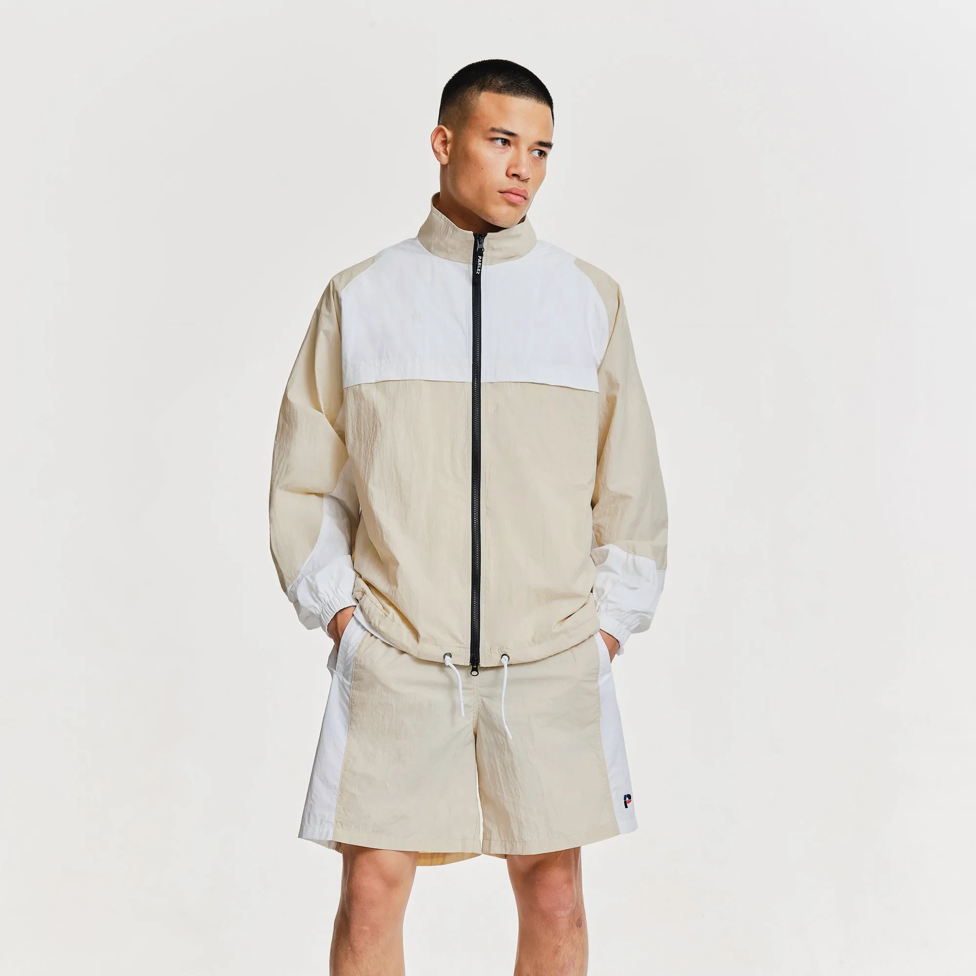 Breeze Jacket White Stand Up Collar Light Reflective