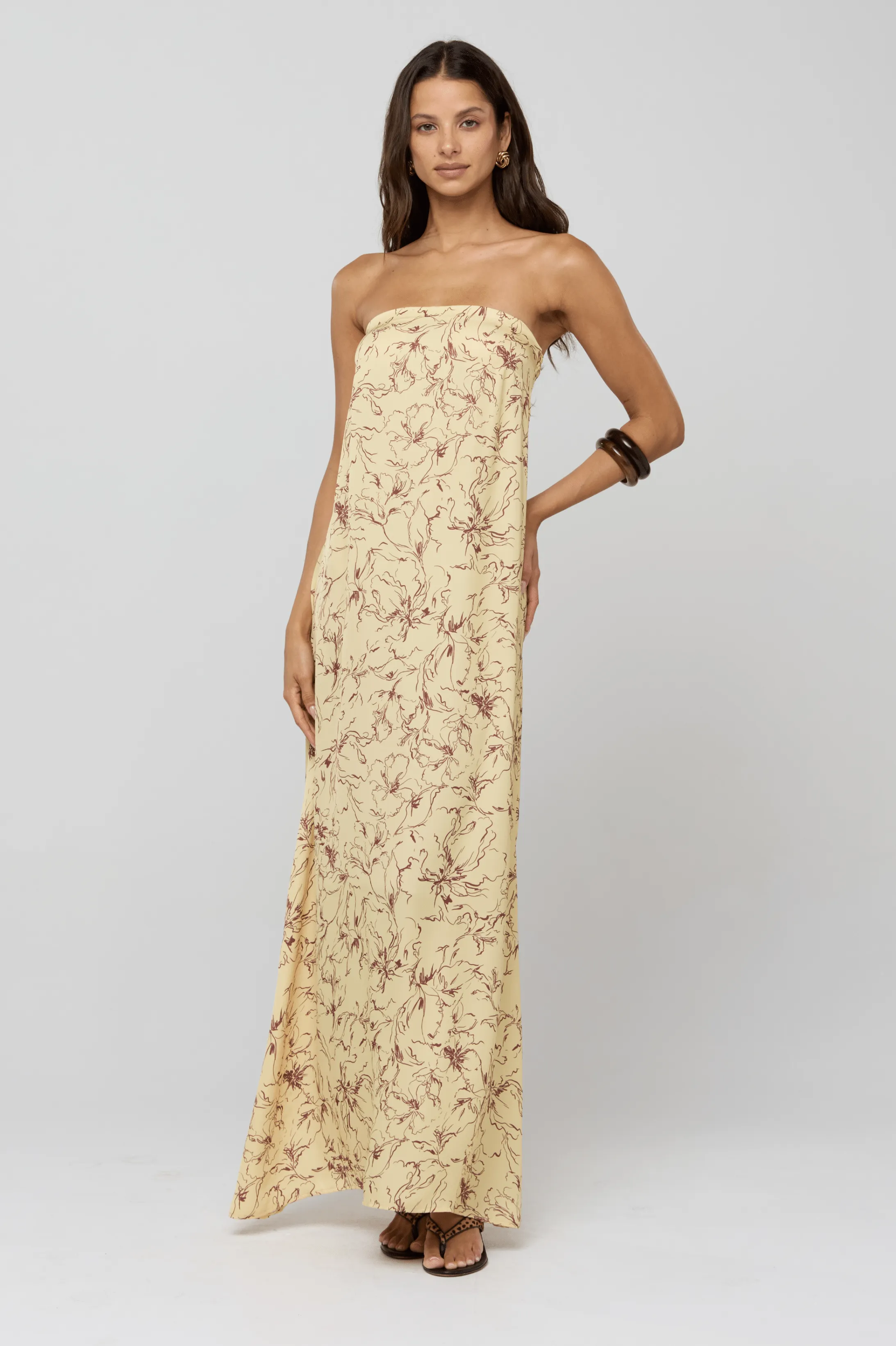 Grace Soft Ophelia Maxi Dress in Butterscotch