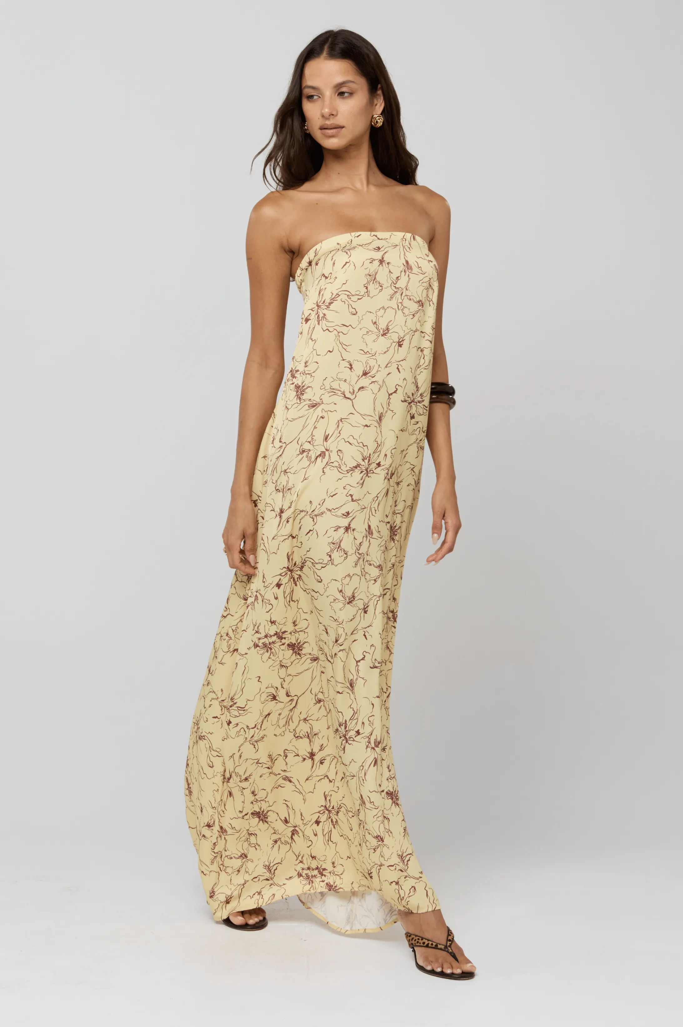 Ophelia Maxi Dress in Butterscotch Chic Waistband
