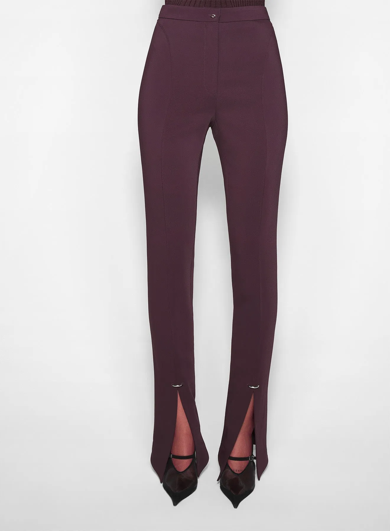 TemperatureRegulation burgundy pierced pants