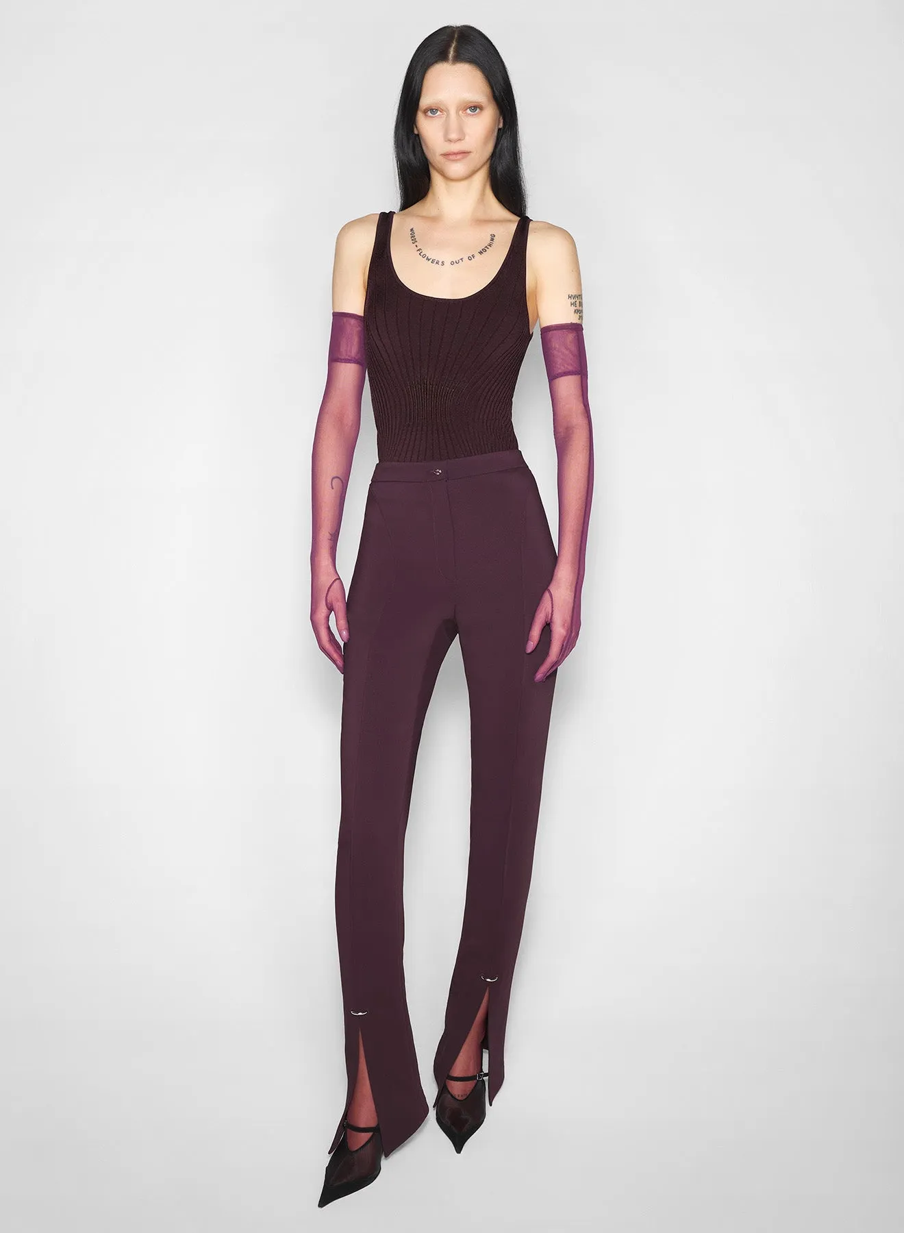 Outdoor Adventure burgundy pierced pants