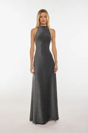 Maxine Maxi in Graphite Sculpted Detail