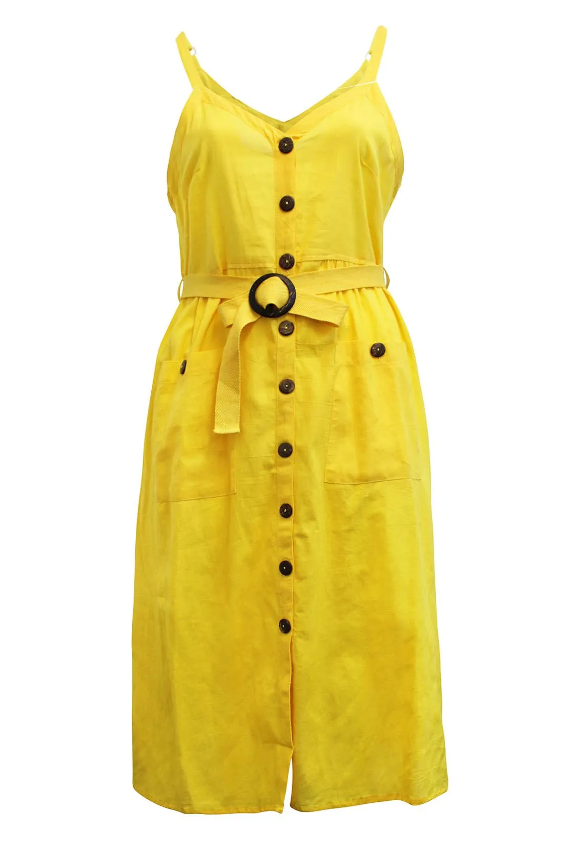 Day Romance Euro Ease Button Through Belted Maxi Dress