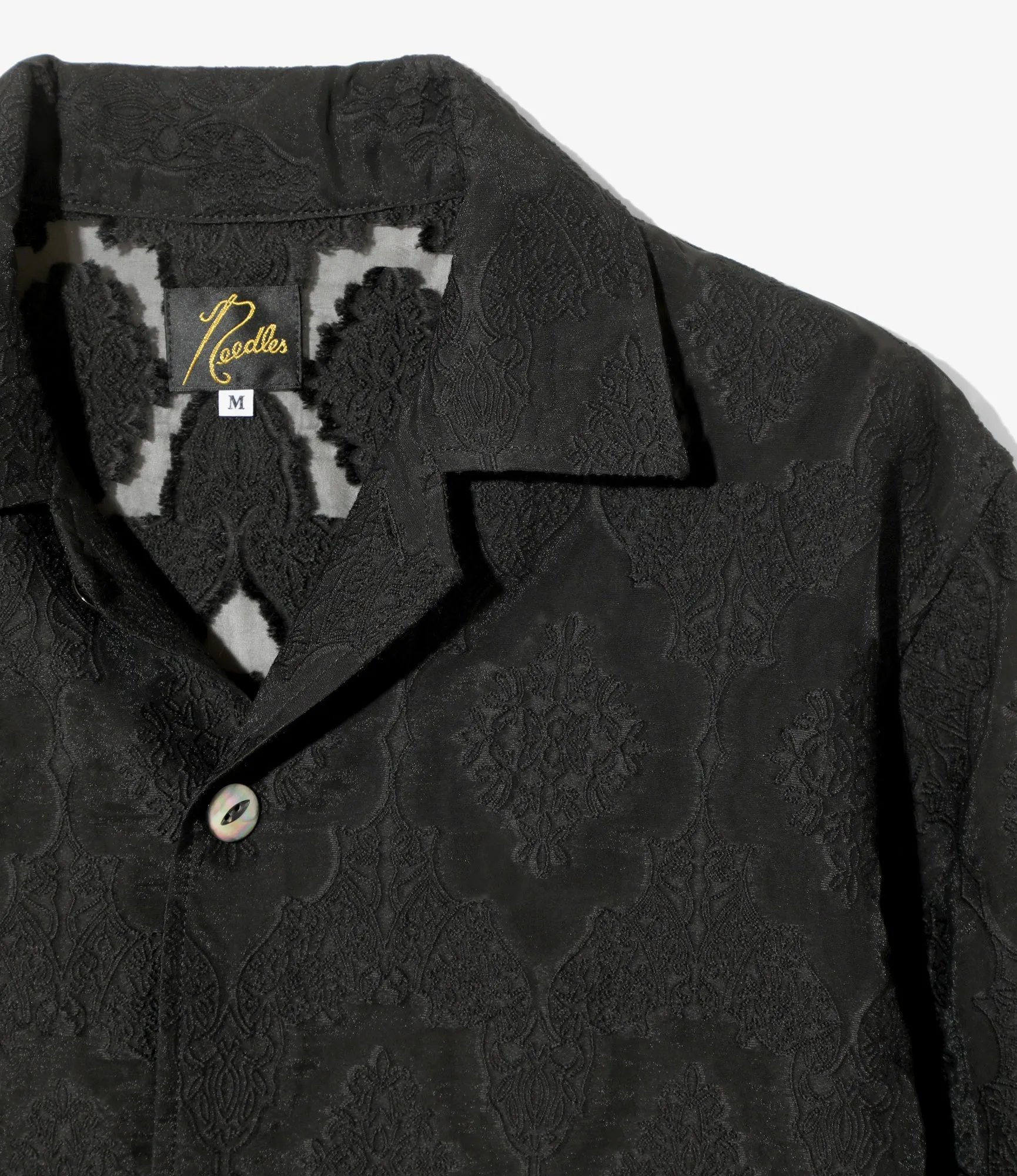 Breathable Yarn Composition Cabana Shirt ?C Black Victorian Sheer