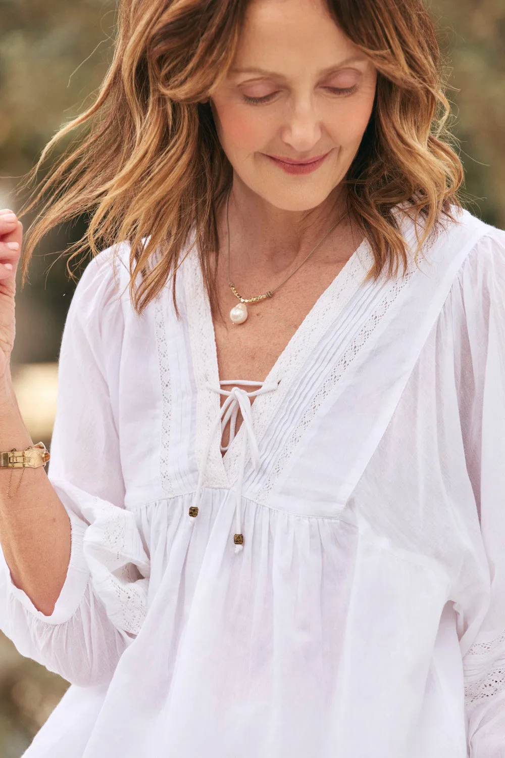 Practical Comfort Cairo Boho Blouse in Windsong
