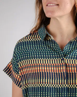 Smooth Seam Technology Calella Batwing Sleeve Blouse Navy