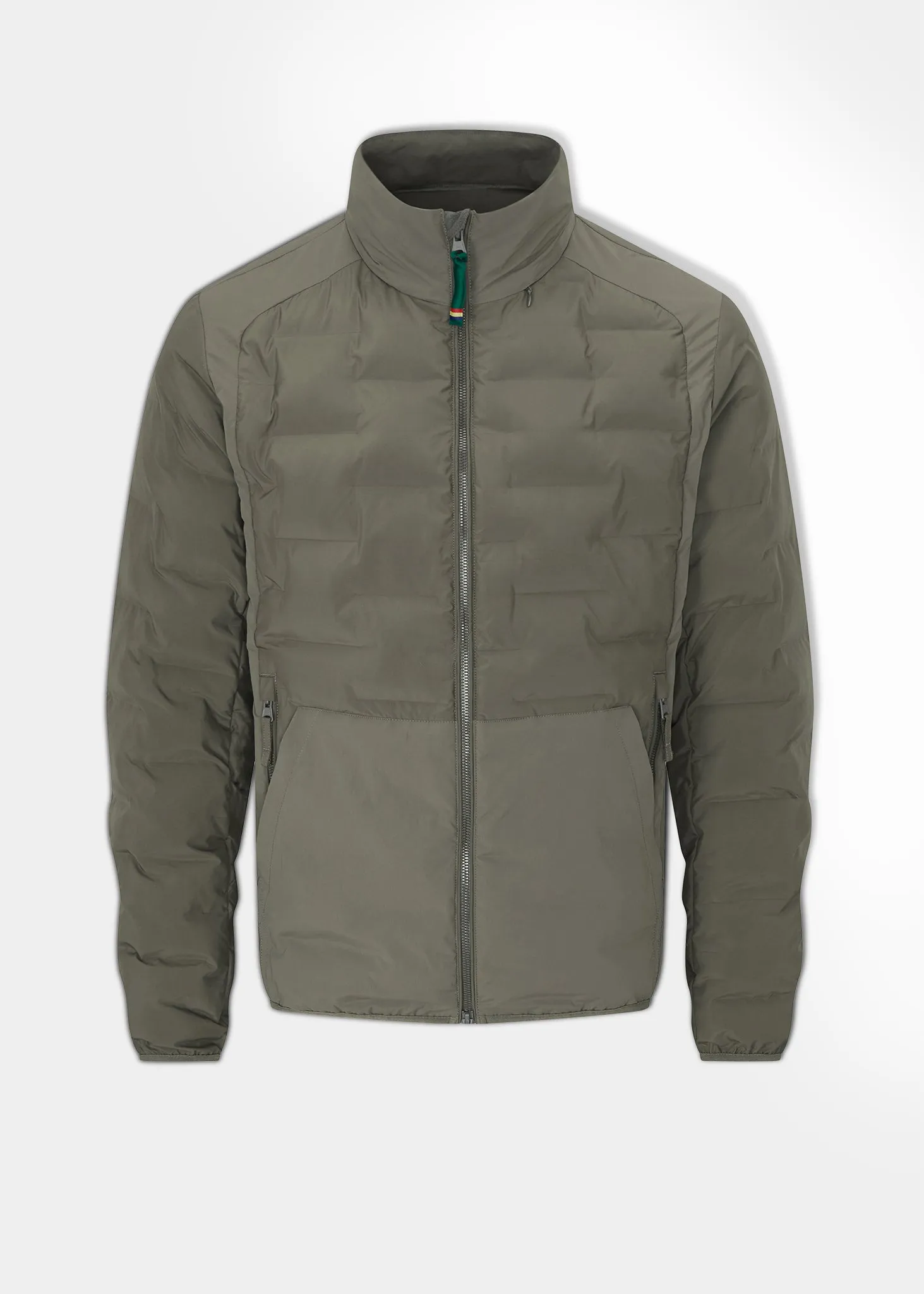 Glow In Dark Trims Calsall Men's Hybrid Jacket In Olive - Regular Fit