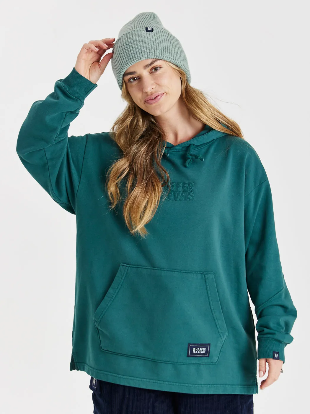 Essential Outerwear Camille Oversized Hoodie Dark Green