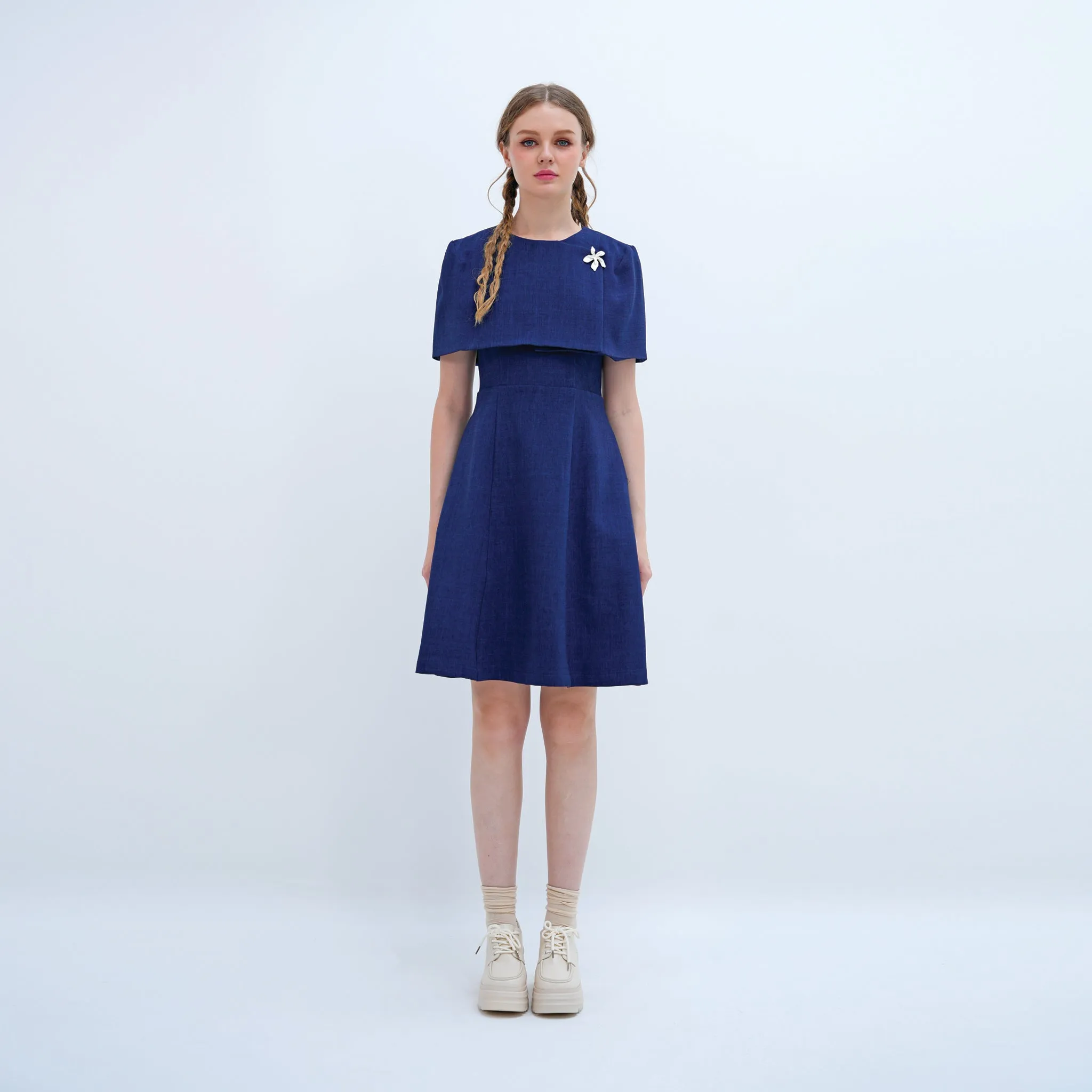 Air Layer Sleek Comfort Cape Dress