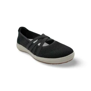 Caren Black Knit Sneaker Adult Ease