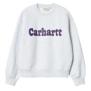 Carhartt WIP Bubbles Sweatshirt Grey Heather / Cassis Relaxed Layers