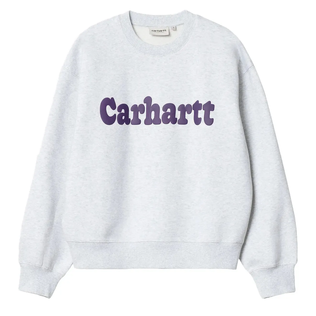 Carhartt WIP Bubbles Sweatshirt Grey Heather / Cassis Relaxed Layers