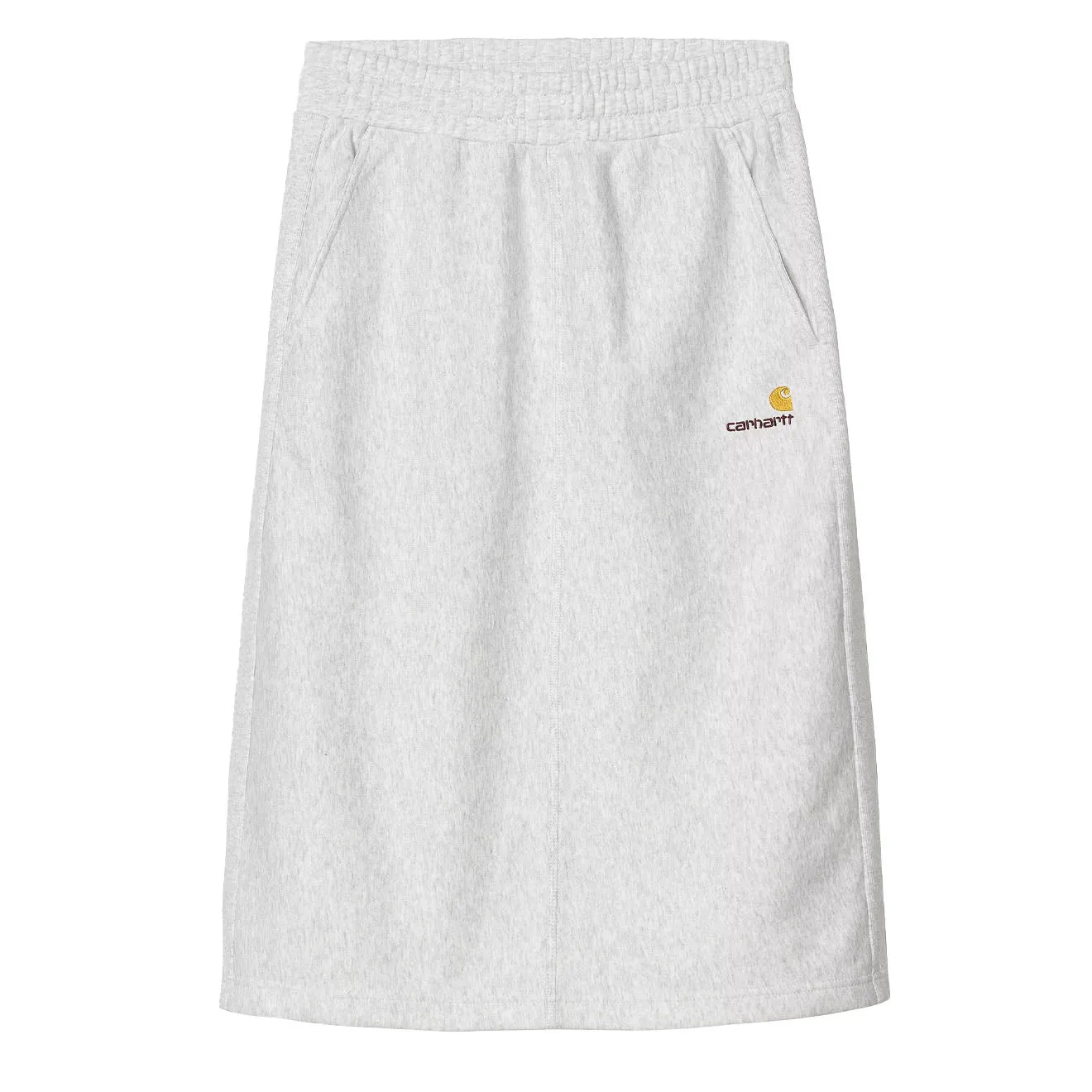 Weekend Minimal Sporty Layer Carhartt WIP Womens American Script Sweat Skirt Ash Heather