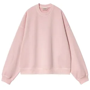 Carhartt WIP Womens Benton Sweat Air Pink Garment Dyed Cozy Essentials