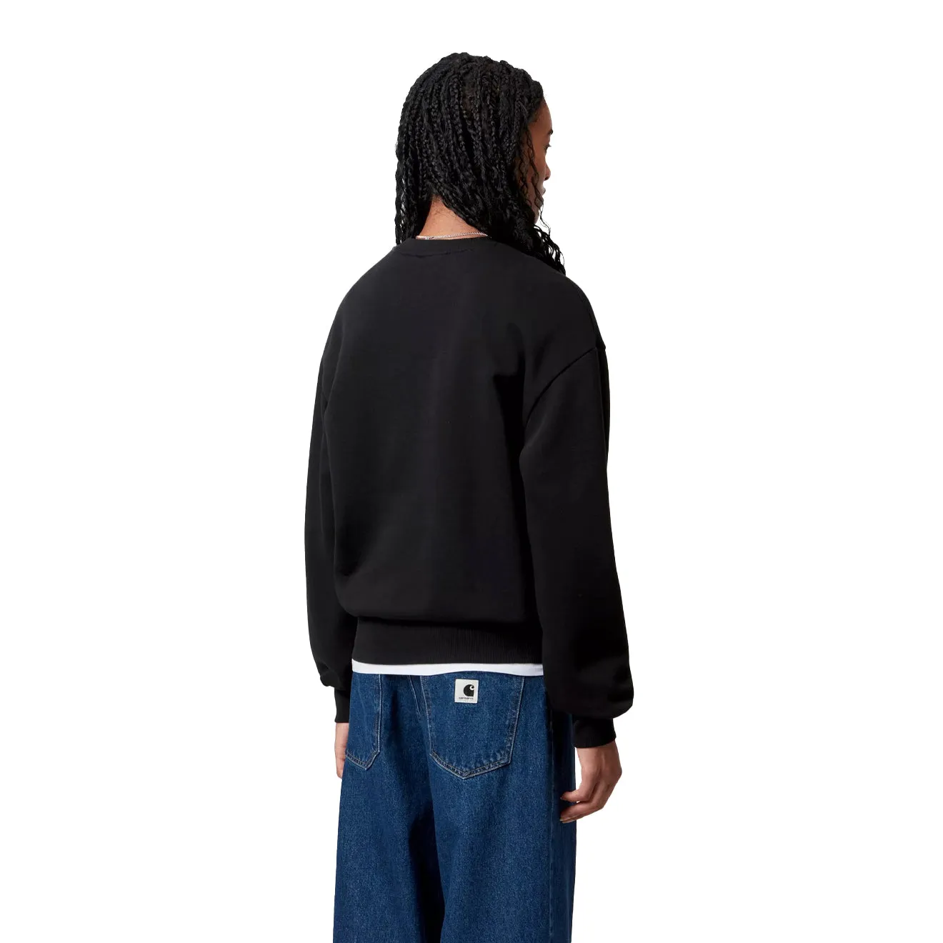 Carhartt WIP Womens Casey Sweatshirt Black / Silver Vibrant Print