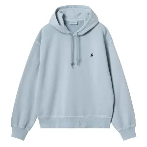 Carhartt WIP Womens Hooded Nelson Sweat Dusty Ice Garment Dyed Classic Layering product beach relaxation vibe